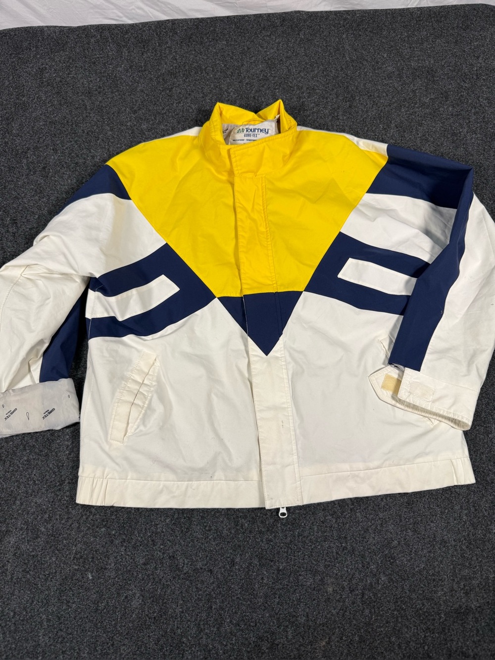 Vintage tourney‎ Tex M windbreaker full zip with pockets color block jacket